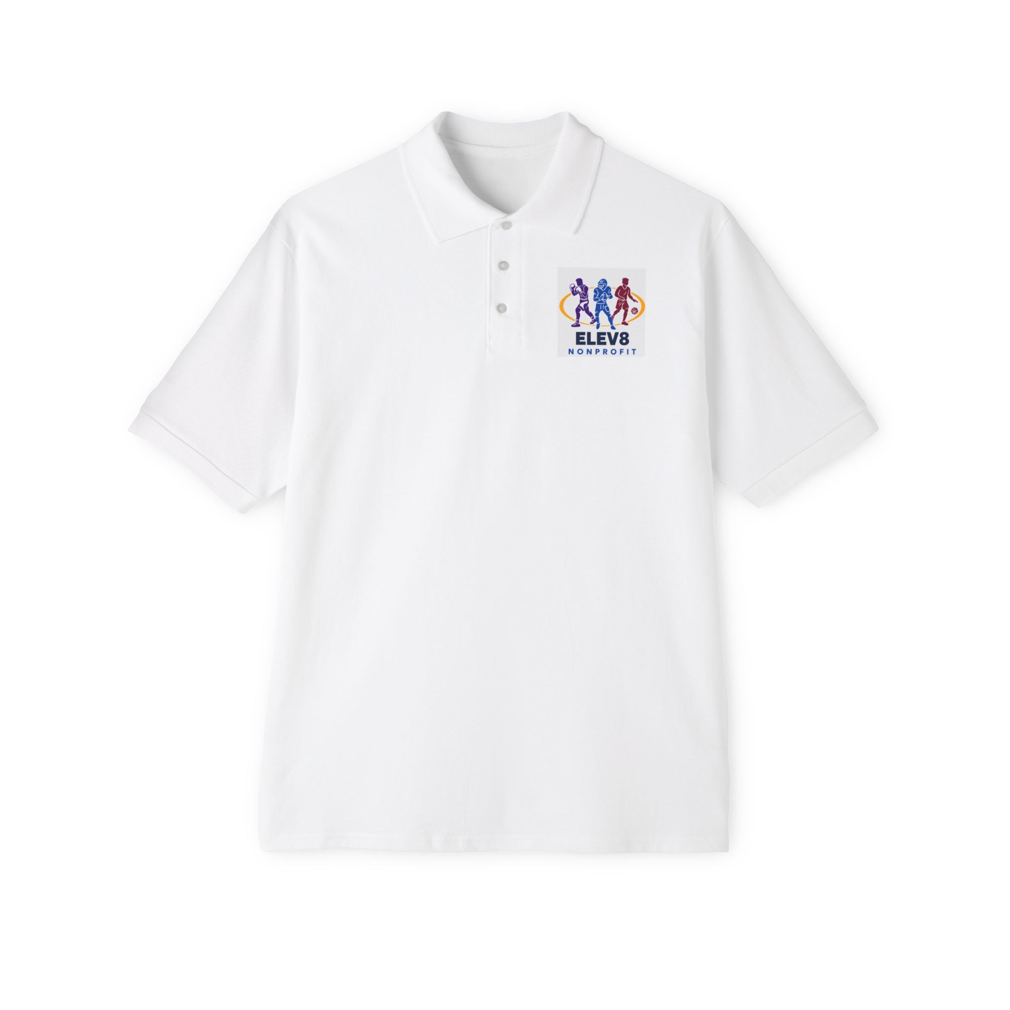 Elev8 Playful Logo Men's Polo — Team Coaching & Fitness Shirt